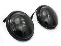 Headlamps with built in LED Internals RHD Clear Lens Porsche 911/964 - Black edition - 91163111298, 91163111398, 91163111498, 91163111598