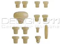 Dashboard knob set, BEIGE. Porsche 356A 1955-1959 - PCG35655200500, 64455281100500, 64455285300500, 64455283100500, 64455282101500