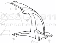 Wielkuipvoering Voor Achter Porsche 964 Turbo - 96550420301, 96550420401, 99904900740