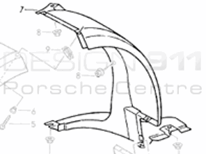 Wheel Arch Liner Front Back Porsche 964 Turbo - 96550420301, 96550420401, 99904900740