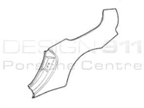 Rear 1/4 Panel Cabrio. Porsche 996 C4S - 99650396109GRV, 99650396209GRV