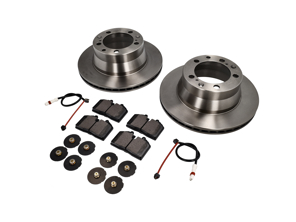 REAR Brake Pads and Brake Disc Package. Porsche 964 C2 1991-93 LARGE CALIPER - 95135204102, 96435193903, 96461236501