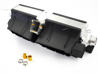 Intercooler with carbon fibre air guide. Porsche 992 turbo / turbo S - 992145805G, 992145817B, 992145816C - GCP03