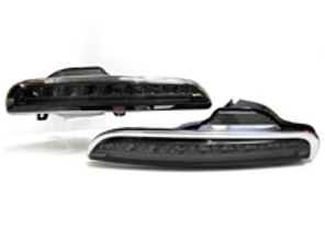 Feux de jour (DRL) LED FUMÉ pour Porsche Boxster 987 2005-08 - 98763108105, 98763108205, 98763108102, 98763108202, 98763108104, 98763108204