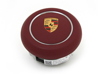 Bolsa de aire del volante en Rojo Burdeos. Porsche 991 - 9P1880201ROG6, 9P1880201R, 9P1880201L, 9P1880201LOG6