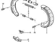 Handbrake Shoes Spring Kit. Porsche Boxster S 1998-2005 - 298609723, 90135293210, 99635272300, 99635274101, 99635280701, 98635207302, 91135294401