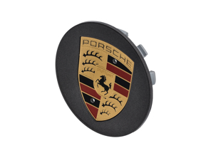 Enjoliveur 'Large Crest' Gris avec écusson de couleur pour Porsche - 7PP601149A, 00004460604