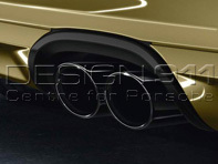 Exhaust Sport Tail Pipes BLACK. Porsche 981 Boxster / 981C Cayman - 98104420011, 98104420111