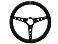 Lenkrad Turn 8 Vollnarbenleder mit oranger Markierung 380mm. Porsche 911 / 964 / 993 / 924 / 944 / 968 / 928 - 74202, 74203