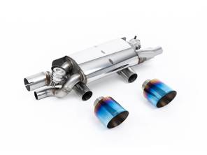 Silenciador trasero deportivo Milltek (PSE) con terminales de titanio GT-115 quemado/azulado. Porsche 991.2 3.0LT / S / GTS 2015-19 - 9P1251053A, 9P1251053C, 9P1251053B, 9P1251053D - SSXPO201