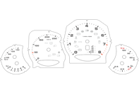 Dial face set, KMH. Porsche 958.2 Cayenne / Cayenne S / Cayenne GTS
