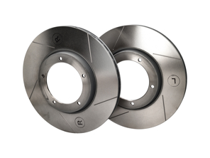 Bremsscheibenrotor vorne. Porsche 911 / 930 / 924 / 944 (OE-Teilenummer 477405083A / 91135104120) Schlitzpaar - 285186C, 477405083D, 91135104120 - 285186C