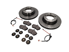 REAR Brake Pads and Brake Disc Package for Porsche Boxster 986 S - 98635240301, 98735240300, 98735240301