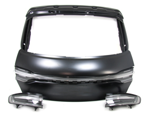 Kit de transformation de hayon arrière pour Macan MKI - Feux teintés noir inscription PORSCHE - 95B827041BYGRV, 95B04490502