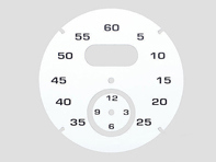 Sport chrono instrument face, White. Porsche 997 / 991 / Boxster / Cayman / Panamera - 97641997061 - F97 641 997 061, F97641997061