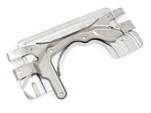 Centre muffler support bracket with heat protection. Porsche 997.2 - 99711302632, 99711302633