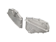 Billet alloy timing chain covers in silver. Porsche 911 - 93010506410, 93010506308, 93010506401, 93010506411, 93010506301, 93010506312, 93010506402, 93010506302, 93010506403, 93010506303, 93010506404, 93010506304, 93010506405, 93010506305, 93010506406, 93010506306