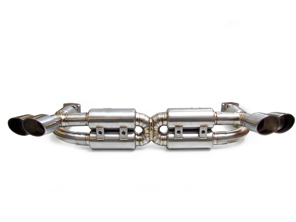 Exhaust Muffler / Silencer Titanium DesignTek for Porsche 997 Turbo - 3606009737, 99711102680