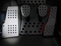Rennline Aluminium Dead Pedal Perforated. Porsche 911/912/930  Targa/Cabrio and 964/993/944/924/968 - P13