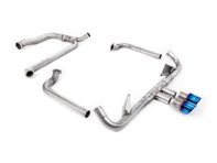 Milltek sports exhaust with cat replacement pipe and burnt titanium trims. Porsche 718 gts 2.5ltr
