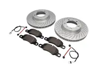 FRONT Brake Pads and Brake Disc Package Porsche 997 3.6L C4 - 99735140101, 99735140201, 99735193806, 99761277002