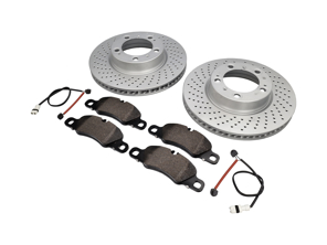 FRONT Brake Pads and Brake Disc Package Porsche 997 3.6L C4 - 99735140101, 99735140201, 99735193806, 99761277002