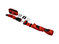 Cintura addominale posteriore statica a 2 punti in rosso (set di 2). Porsche 911 78-89 / 964 / 993 / 968 / 924 / 944 - 47785779570B, 911116