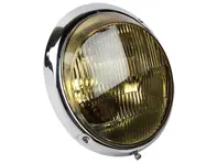Scheinwerfer mit Chromrand und gelbem Glas, E-geprüft Porsche 911 / 964 (nicht höhenverstellbar) LHD CARS - 91163110101 - 1695100500