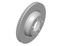 Brake disc rotor, Front. Porsche (9J1) Taycan - 9J1615301A, 9J1615302A