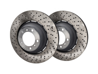Brake disc rotor, Rear SET OF 2. Porsche 981 Cayman GT4 - 98135240780, 98135240880, 205971C, 205970C
