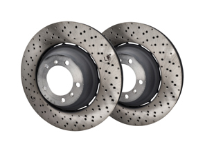 Brake disc rotor, Rear SET OF 2. Porsche 981 Cayman GT4 - 98135240780, 98135240880, 205971C, 205970C, 9GT615601F, 9GT615602F, 98135240781, 98135240881