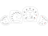 Ziffernblattsatz, MPH. Porsche 958.2 Cayenne / Cayenne S / Cayenne GTS