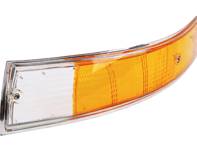 Front Indicator Lens With Chrome Rim. Porsche 911 / 912 1965-73 - 91163192103, 90163190303, 91163192203, 90163190403