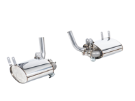 Milltek Sport exhaust valved rear silencers for Porsche Sports Exhaust (PSE). Porsche 996 Carrera  2 / 4 / Carrera 4S - 99611198404, 99611198504, 00004420018, 99660512301, 7PP906270, 00004420019, 00004420021 - SSXPO183, MSPO285, MSPO284