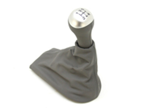 Schalthebelleder in Graphitgrau mit Alu-Griff. Porsche 986 Boxster - 98642498105C50, 98642498105