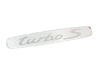Plaque logo pour le revêtement intérieur des bas de caisse. Porsche 991 Turbo / Turbo S - 99155575304, 99155575307