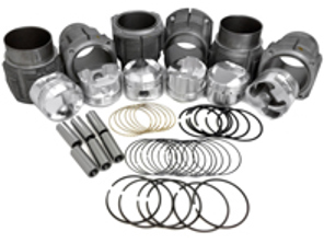 Zylinder und JE Schmiedekolben Kit 86mm, Low Comp. Porsche 911 2.2L/2.4L - 008 911 86E JE, 00891186EJE
