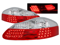 Indicator unit rear, Clear / Red with Leds. Porsche 986 Boxster - 1695300316