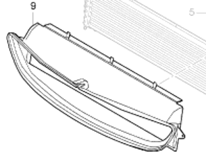 Conduit d'air pour radiateur central. Porsche 987 Boxster S - 99710603702, 53799, 8MK376729531, 8MK 376 729 531