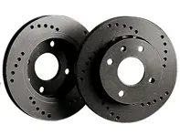Black Diamond CROSS DRILLED Performance Brake Discs REAR. Porsche 964 / 944 / 968 - KBD 469, KBD469