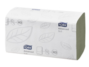 2 ply advanced single fold hand towels - Green - 15 packs of 250 sheets - 290179