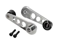 Manivelles de fenêtre en aluminium usiné Rennline. Porsche 911/912/930 - 91154247102, 91154247103 - DH01