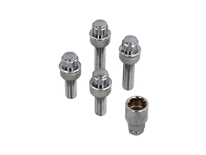 Radsicherungsschraubensatz (extra lang). Verchromt für Porsche - 99736198009, PAF009593, 99136105700, WHT006980C, WHT006980A, 9A700698000