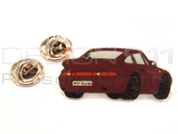 Pin Badge 'Porsche 911 Turbo' Ruby stone red