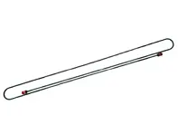 Bremsleitung, 2150 mm. Porsche 356 LHD-Fahrzeuge - 69535260201, 10206253596 - 695 352 202 01, 1661501400