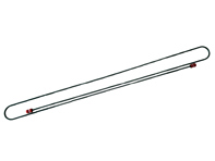 Brake line, 2150mm. Porsche 356 LHD cars - 69535260201, 10206253596 - 695 352 202 01, 1661501400