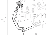 Pédale d'embrayage. Porsche 964 1991 RHD - 96442307801