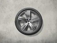 22' Macan exclusive design summer wheel-and-tyre set, platinum silver. Porsche Macan-e - 95C044660M