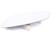 Door mirror glass FLAT, LEFT. Porsche Cayenne 957 MKII - 95573104304, 95573104302, 3123201