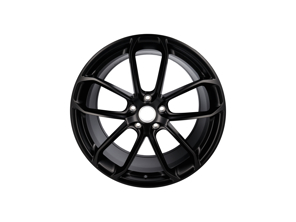 Front 22-inch GT Design Alloy wheel, in Matt Black. Porsche 9YA / 9YB Cayenne - 9Y3601025BAJE1, 9Y3601025APJE1